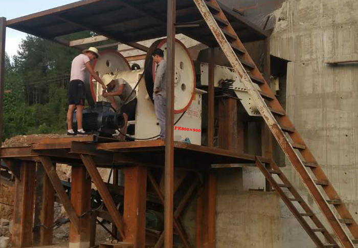 pe800*900顎破安裝現場