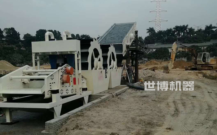 洗砂回收現場