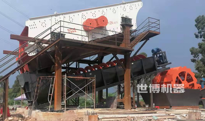 螺旋洗砂機和輪斗式洗砂機串聯使用