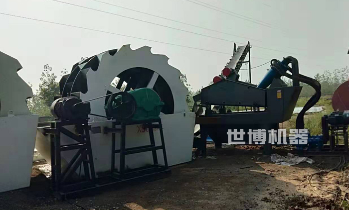 兩臺洗砂機串聯使用